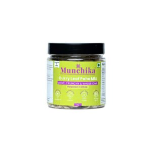 Munchika Curry Leaf Poha Mix – Healthy Roasted Snack | No Cholesterol, No Trans Fat, No Added Sugar | Fibre-Rich | 100g