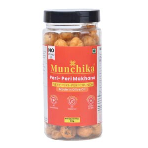 Munchika Roasted Peri Peri Makhana – High-Fibre Foxnuts with a Spicy and Tangy Seasoning | 50 gram