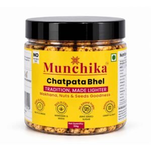 Munchika Chatpata Bhel | Crunchy Makhana, Nuts & Seeds | Roasted Indian Snack | No Added Sugar | 100g